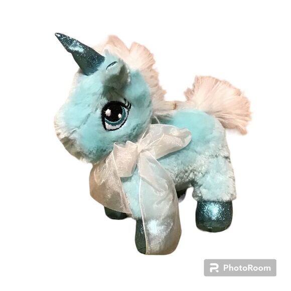 DanDee Blue Unicorn Plush 6.5” - Picture 1 of 8